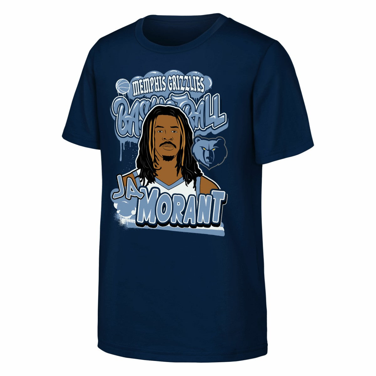 NBA - Ja Morant Memphis Grizzlies Outerstuff Youth Baller T-Shirt - Navy