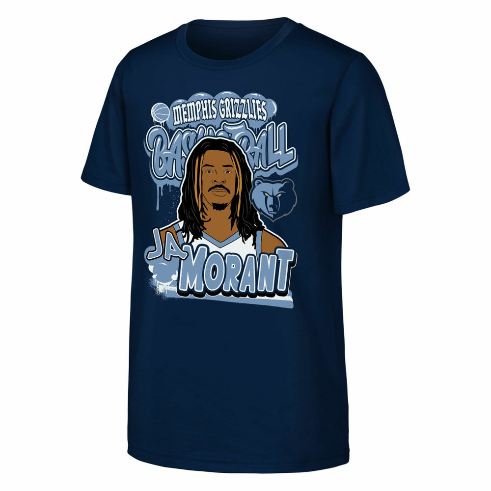 NBA - Ja Morant Memphis Grizzlies Outerstuff Youth Baller T-Shirt - Navy
