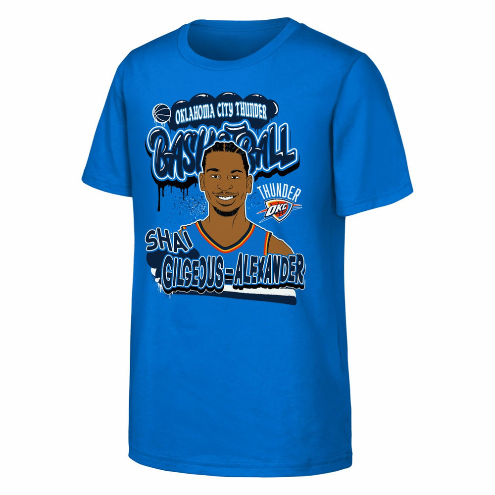 NBA - Shai Gilgeous-Alexander Oklahoma City Thunder Outerstuff Youth Baller T-Shirt - Blue