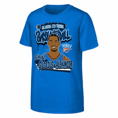 NBA - Shai Gilgeous-Alexander Oklahoma City Thunder Outerstuff Youth Baller T-Shirt - Blue