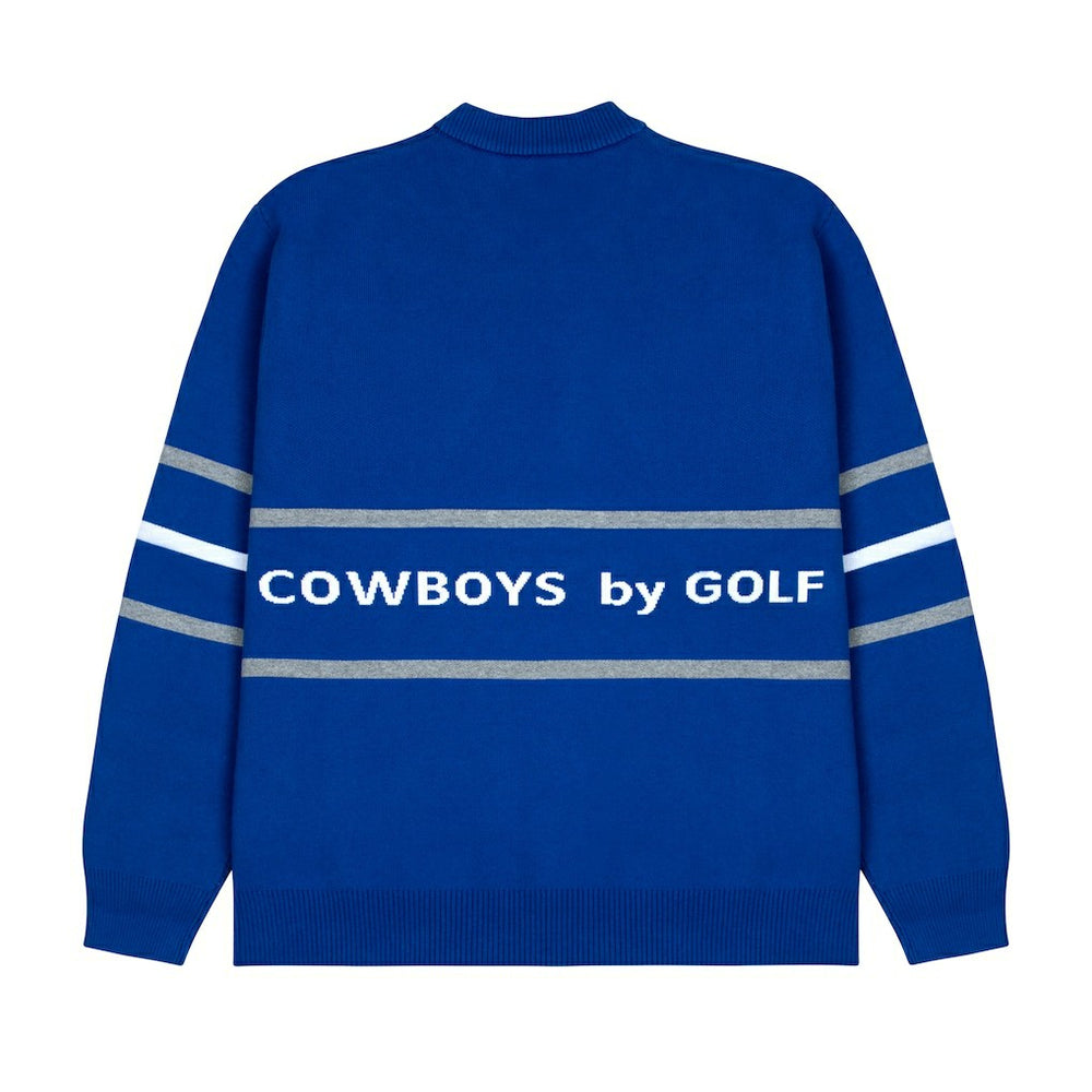 Dallas Cowboys GOLF WANG Jacquard Pullover Sweater Blue - NFL