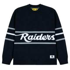 Las Vegas Raiders GOLF WANG Jacquard Pullover Sweater Black - NFL