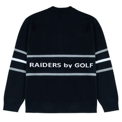 Las Vegas Raiders GOLF WANG Jacquard Pullover Sweater Black - NFL