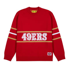 San Francisco 49ers GOLF WANG Jacquard Pullover Sweater Scarlet - NFL