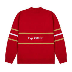 San Francisco 49ers GOLF WANG Jacquard Pullover Sweater Scarlet - NFL