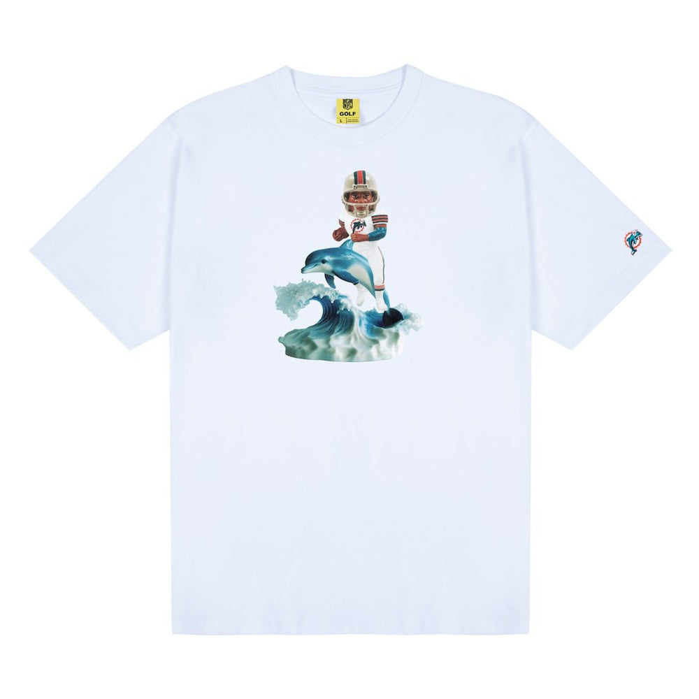 Miami Dolphins GOLF WANG Bobblehead T-Shirt White - NFL