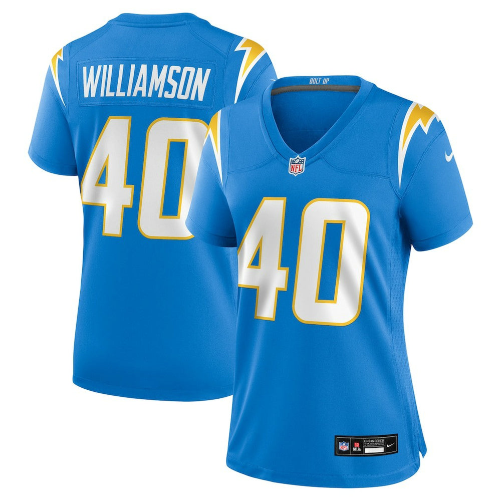 Kendall Williamson Los Angeles Chargers Women's Team Game Jersey Powder Blue - Nike
