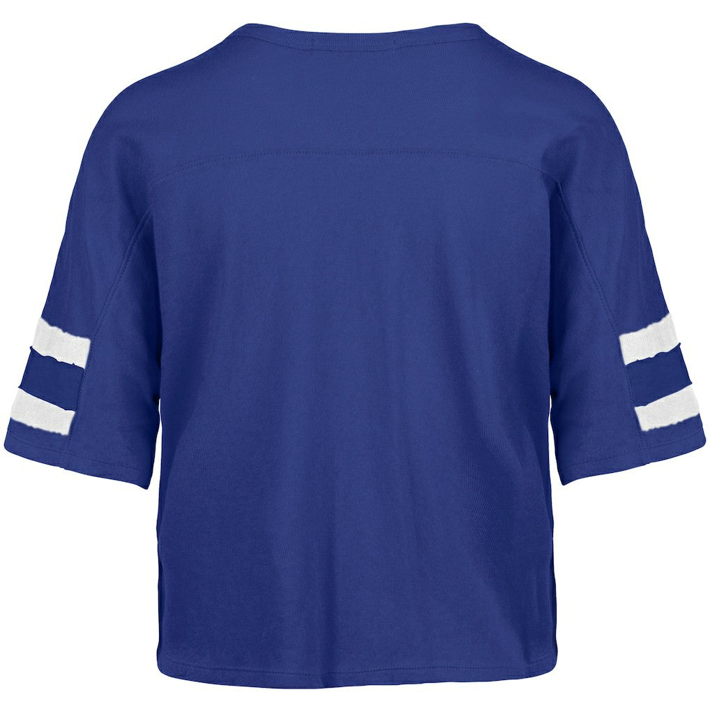 Indianapolis Colts '47 Women's Premier Scout Cropped V-Neck T-Shirt Royal - 47 brand
