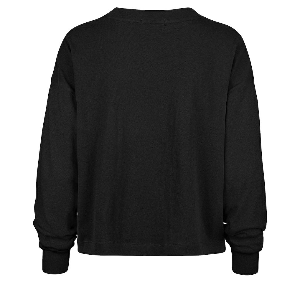 New Orleans Saints '47 Women's Muse Sydney Long Sleeve Cropped T-Shirt Black - 47 brand