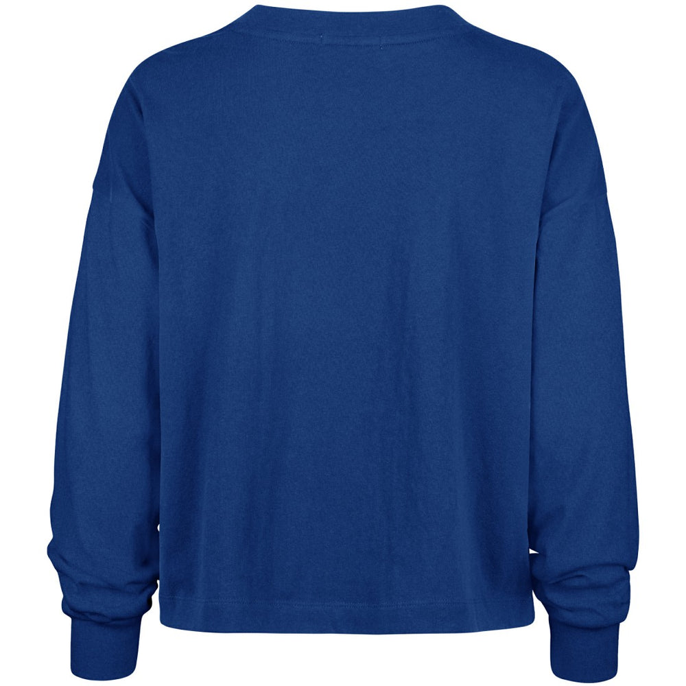 New York Giants '47 Women's Muse Sydney Long Sleeve Cropped T-Shirt Royal - 47 brand