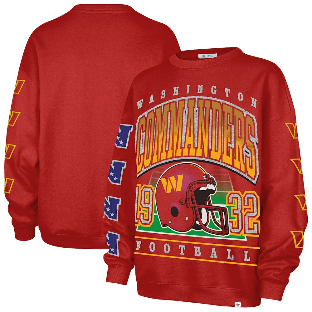 Washington Commanders '47 Women's Go Big Oversized Pullover Sweatshirt Burgundy - 47 brand