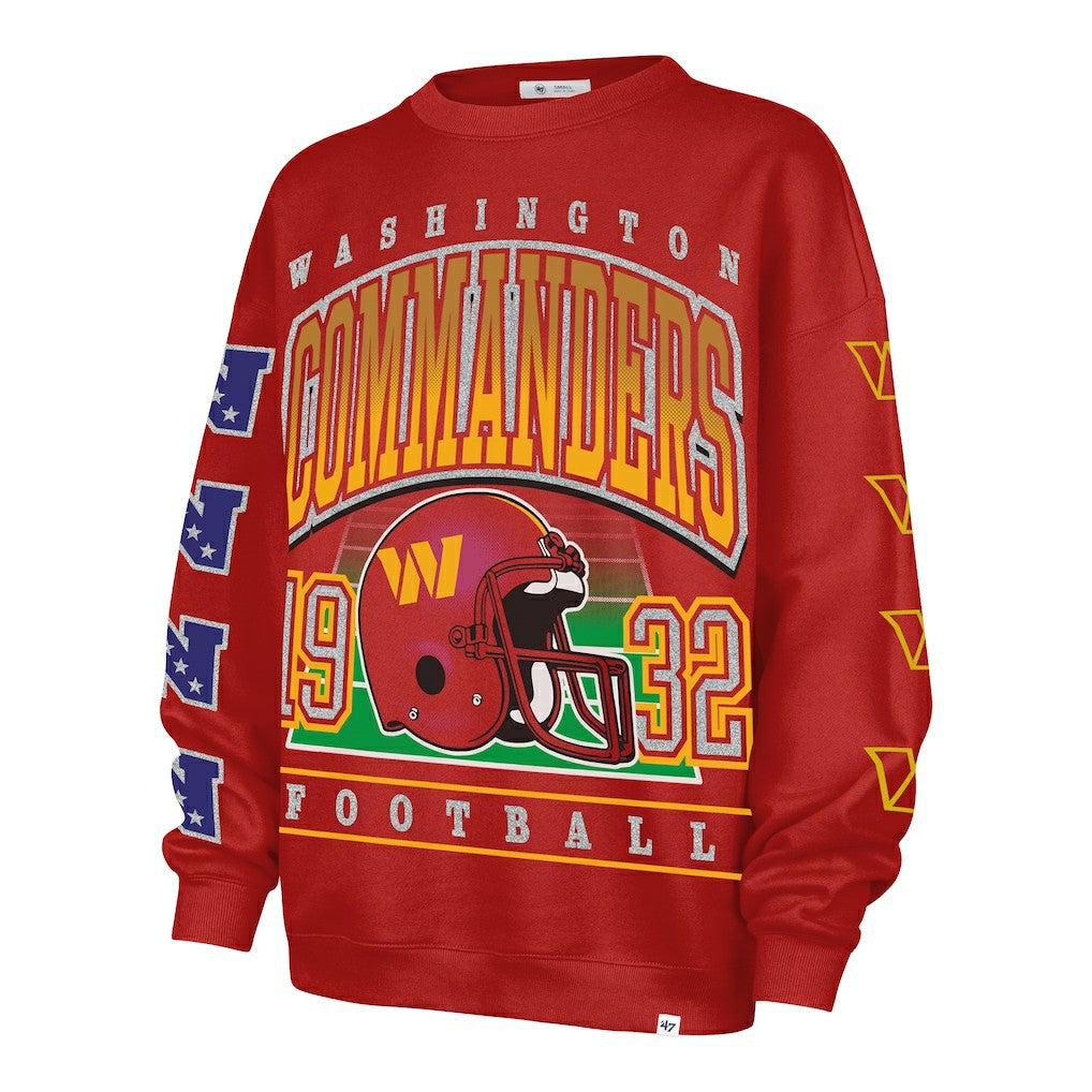 Washington Commanders '47 Women's Go Big Oversized Pullover Sweatshirt Burgundy - 47 brand