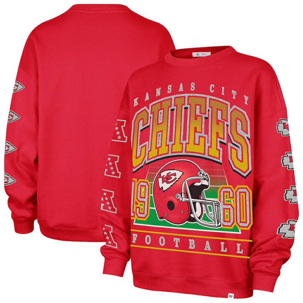 Kansas City Chiefs '47 Women's Go Big Oversized Pullover Sweatshirt Red - 47 brand
