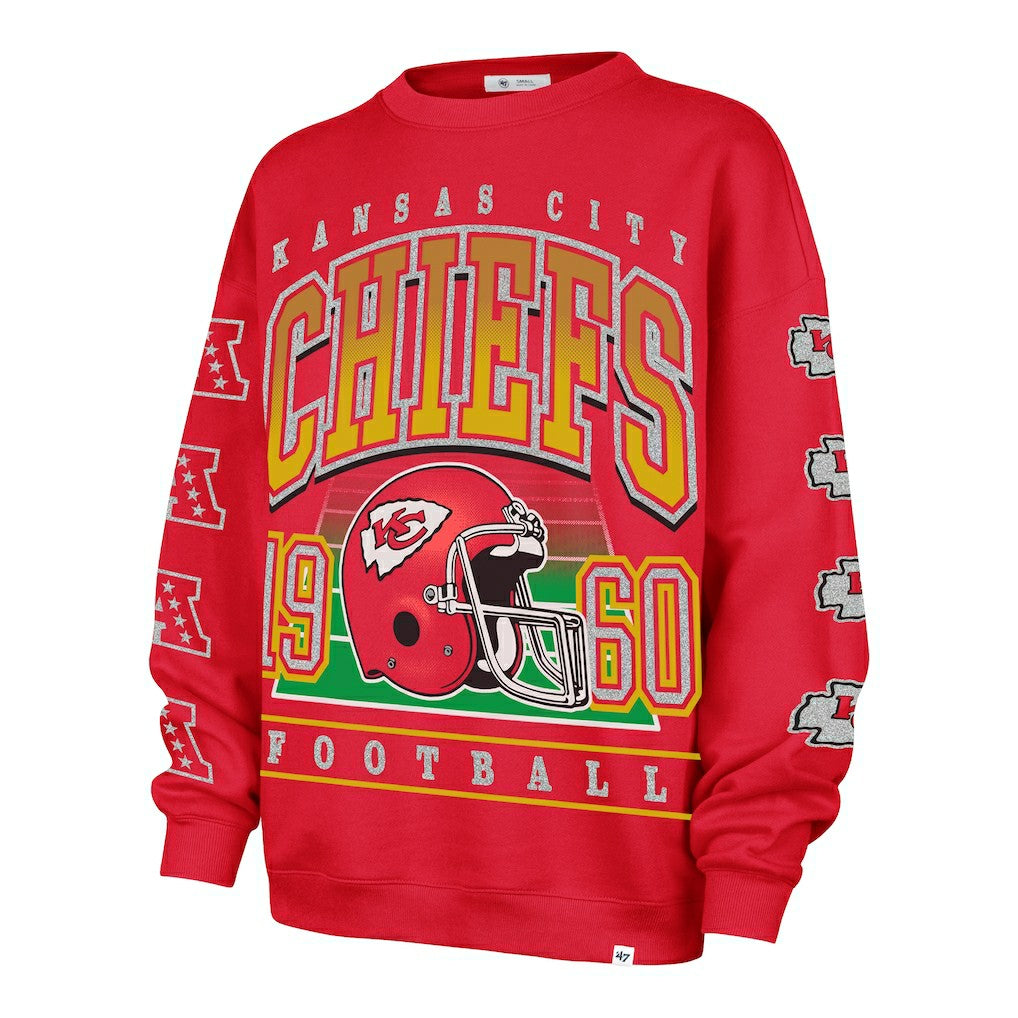 Kansas City Chiefs '47 Women's Go Big Oversized Pullover Sweatshirt Red - 47 brand