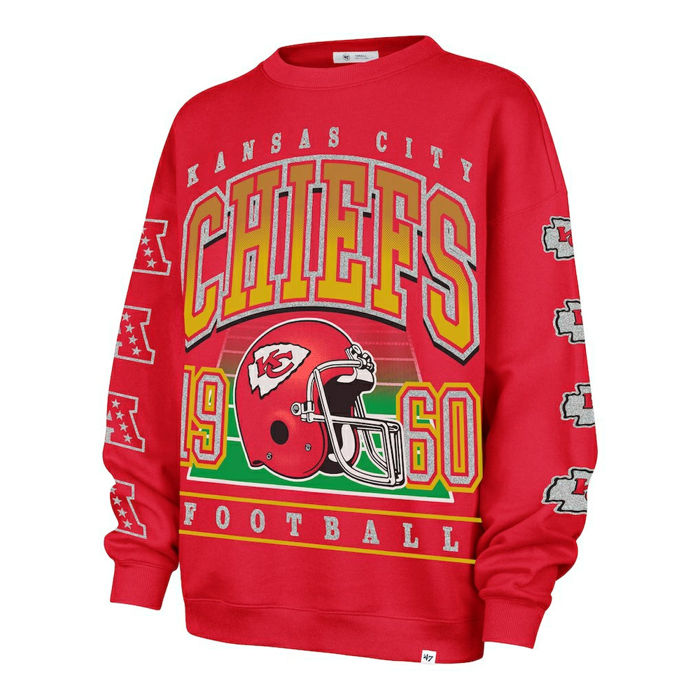 Kansas City Chiefs '47 Women's Go Big Oversized Pullover Sweatshirt Red - 47 brand