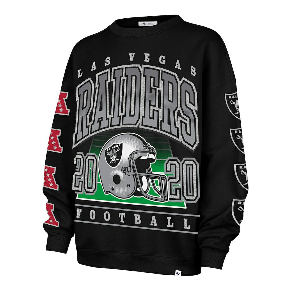 Las Vegas Raiders '47 Women's Go Big Oversized Pullover Sweatshirt Black - 47 brand