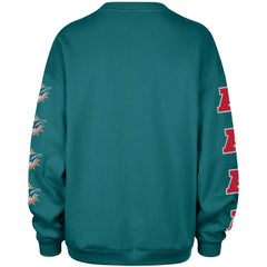Miami Dolphins '47 Women's Go Big Oversized Pullover Sweatshirt Aqua - 47 brand