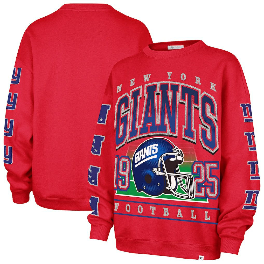 New York Giants '47 Women's Go Big Oversized Pullover Sweatshirt Red - 47 brand