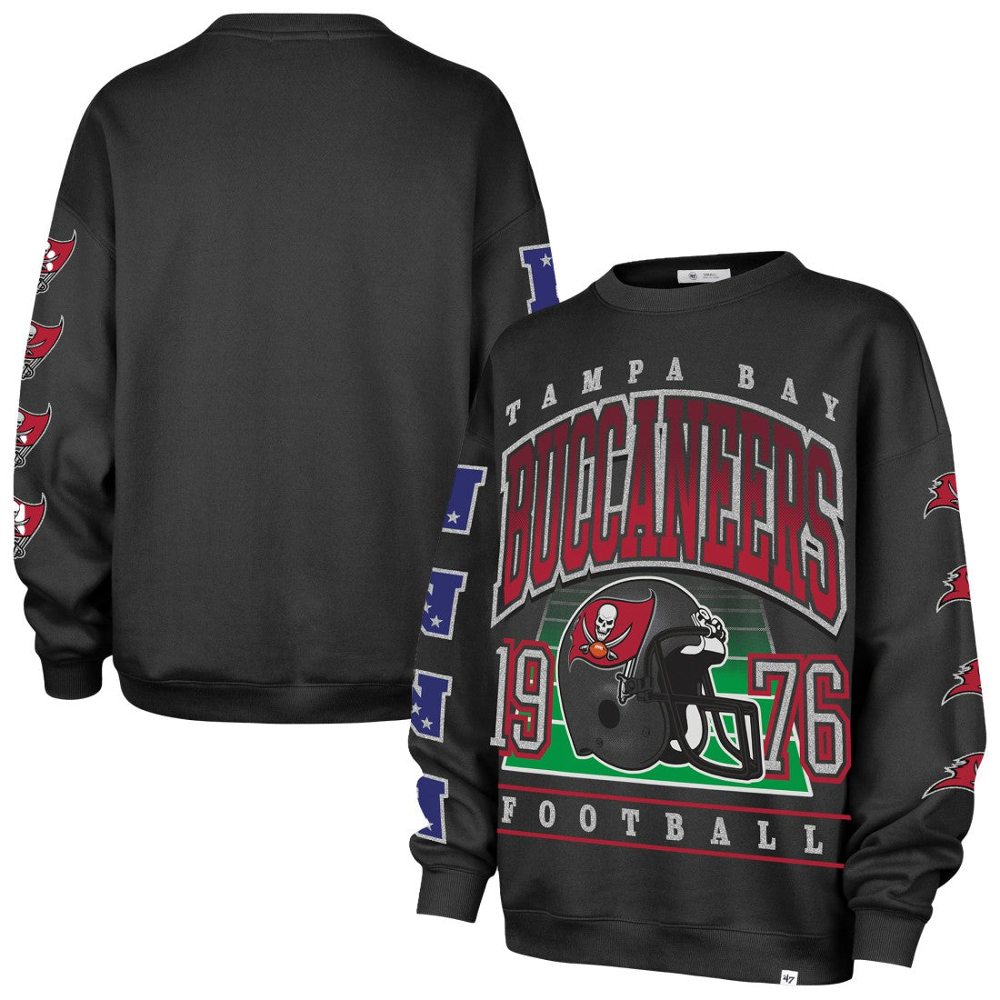 Tampa Bay Buccaneers '47 Women's Go Big Oversized Pullover Sweatshirt Charcoal - 47 brand