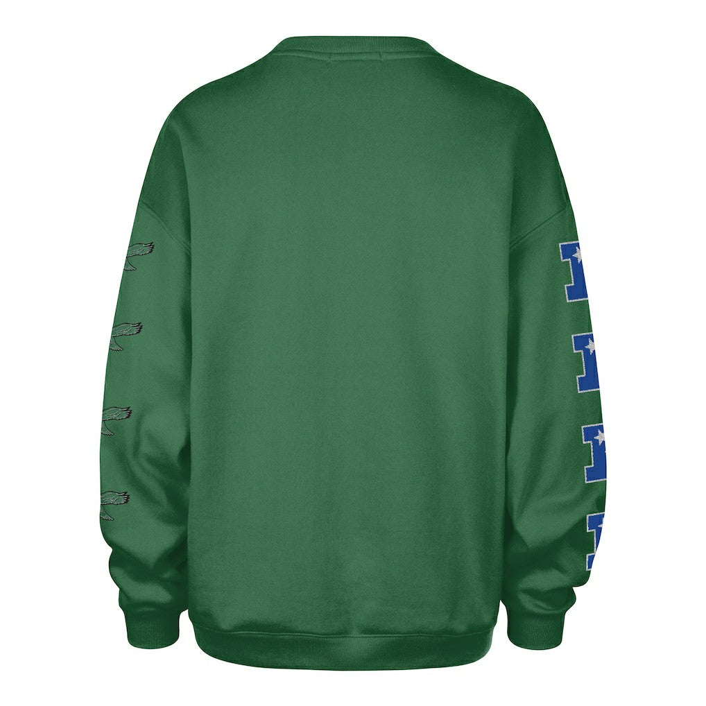 Philadelphia Eagles '47 Women's Go Big Oversized Pullover Sweatshirt Kelly Green - 47 brand