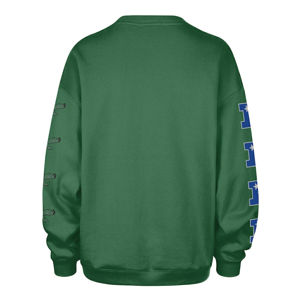 Philadelphia Eagles '47 Women's Go Big Oversized Pullover Sweatshirt Kelly Green - 47 brand