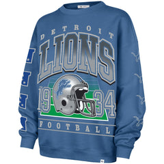 Detroit Lions '47 Women's Go Big Oversized Pullover Sweatshirt Blue - 47 brand