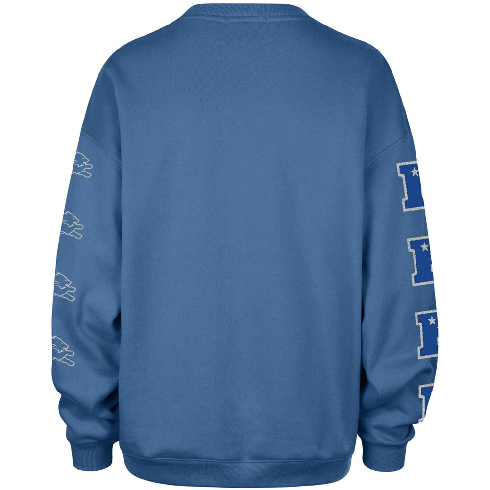 Detroit Lions '47 Women's Go Big Oversized Pullover Sweatshirt Blue - 47 brand