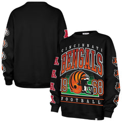 Cincinnati Bengals '47 Women's Go Big Oversized Pullover Sweatshirt Black - 47 brand