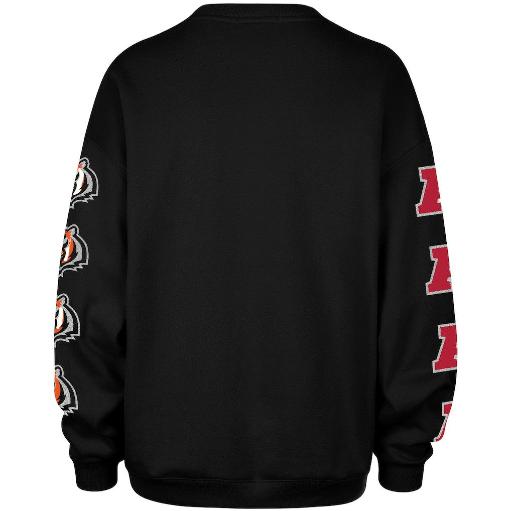Cincinnati Bengals '47 Women's Go Big Oversized Pullover Sweatshirt Black - 47 brand