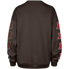 Cleveland Browns '47 Women's Go Big Oversized Pullover Sweatshirt Brown - 47 brand