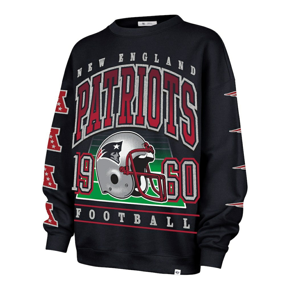 New England Patriots '47 Women's Go Big Oversized Pullover Sweatshirt Navy - 47 brand