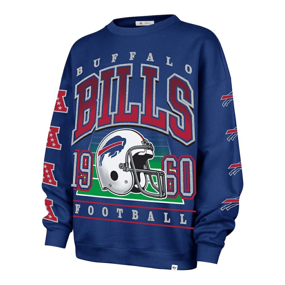 Buffalo Bills '47 Women's Go Big Oversized Pullover Sweatshirt Royal - 47 brand