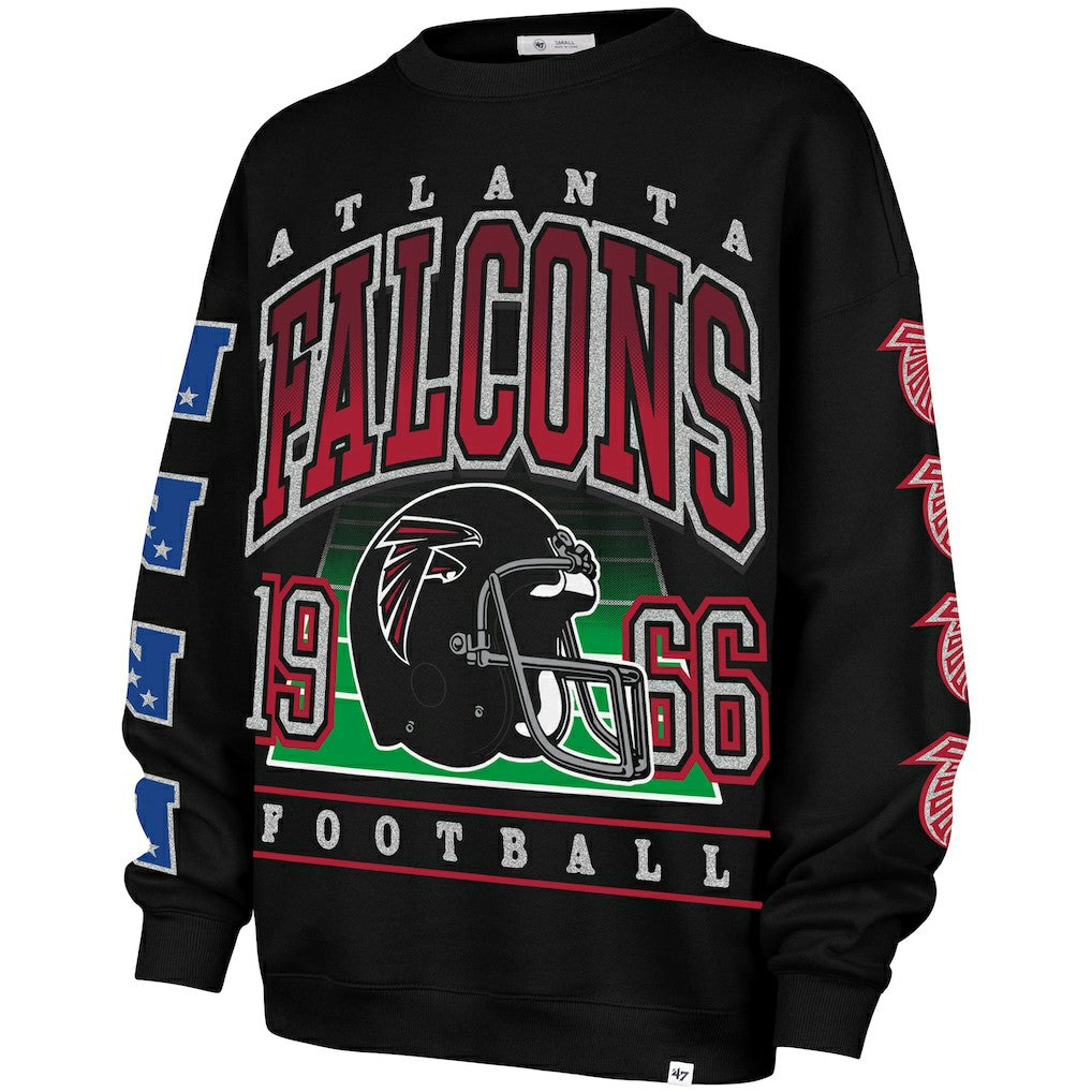 Atlanta Falcons '47 Women's Go Big Oversized Pullover Sweatshirt Black - 47 brand