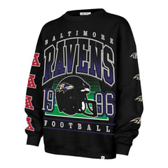 Baltimore Ravens '47 Women's Go Big Oversized Pullover Sweatshirt Black - 47 brand