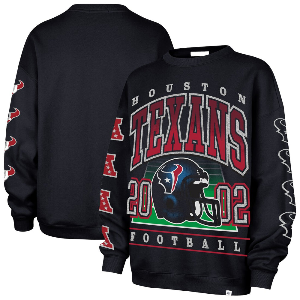 Houston Texans '47 Women's Go Big Oversized Pullover Sweatshirt Navy - 47 brand