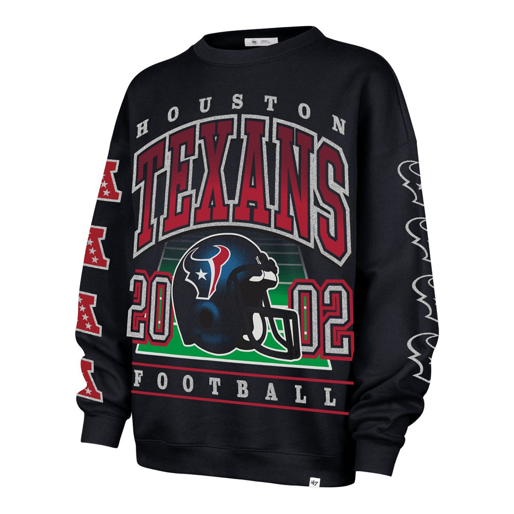 Houston Texans '47 Women's Go Big Oversized Pullover Sweatshirt Navy - 47 brand