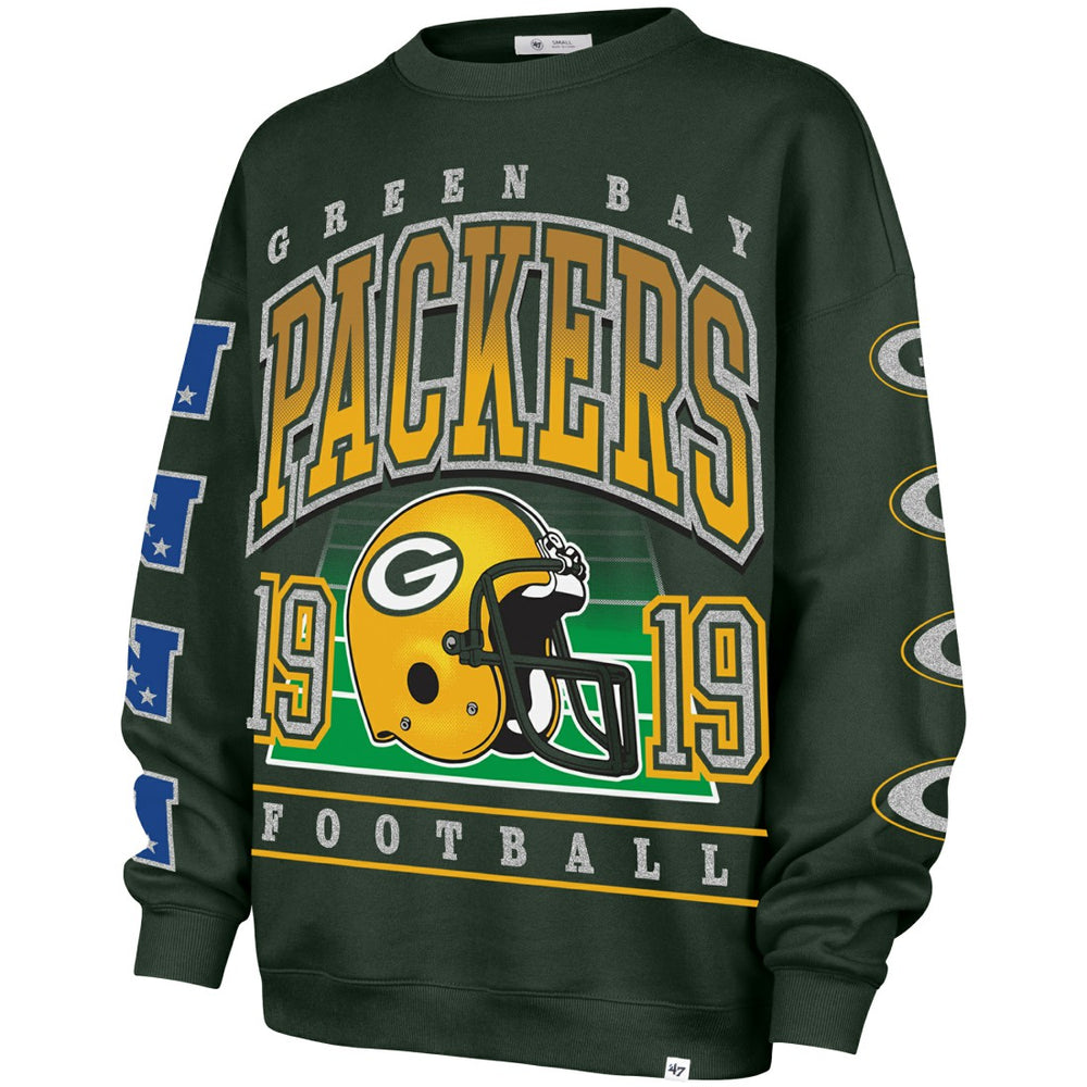 Green Bay Packers '47 Women's Go Big Oversized Pullover Sweatshirt Green - 47 brand