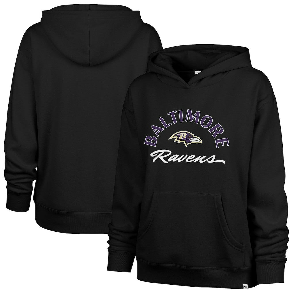 Baltimore Ravens '47 Women's Whirlwind Naomi Pullover Hoodie Black - 47 brand