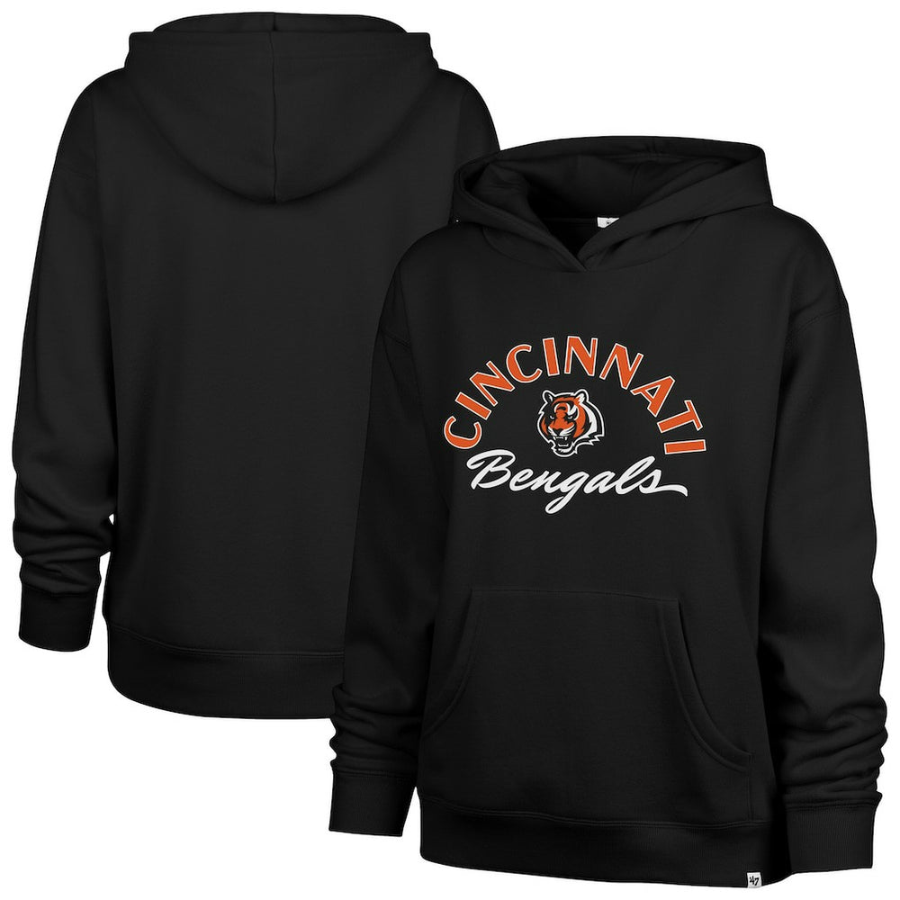 Cincinnati Bengals '47 Women's Whirlwind Naomi Pullover Hoodie Black - 47 brand