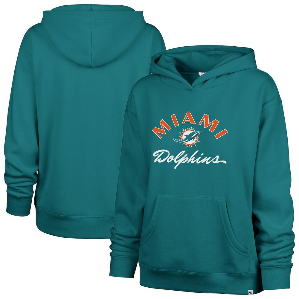 Miami Dolphins '47 Women's Whirlwind Naomi Pullover Hoodie Aqua - 47 brand