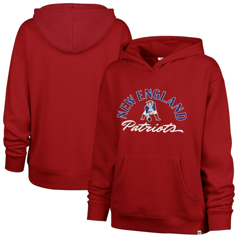 New England Patriots '47 Women's Whirlwind Naomi Pullover Hoodie Red - 47 brand