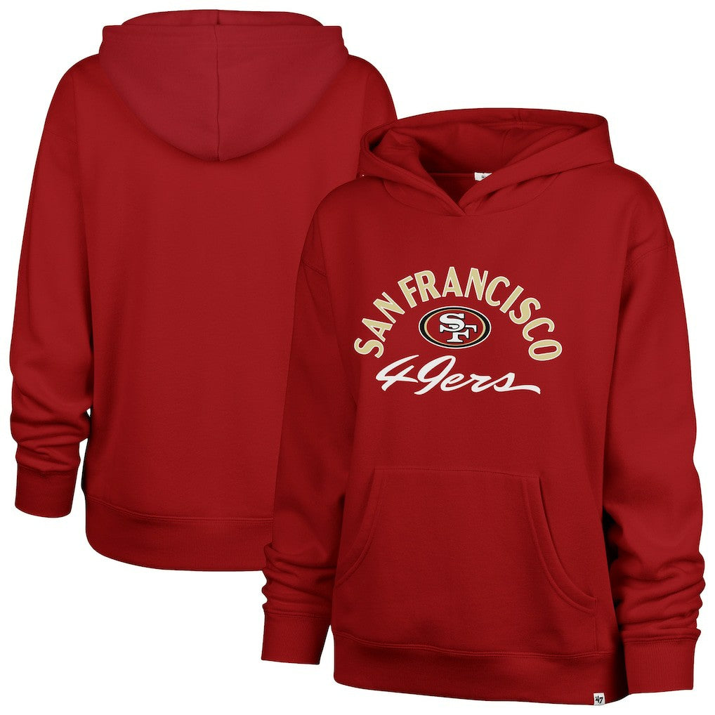 San Francisco 49ers '47 Women's Whirlwind Naomi Pullover Hoodie Scarlet - 47 brand