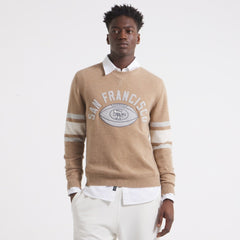 San Francisco 49ers x Todd Snyder Cashmere Crew Sweater Oatmeal - NFL