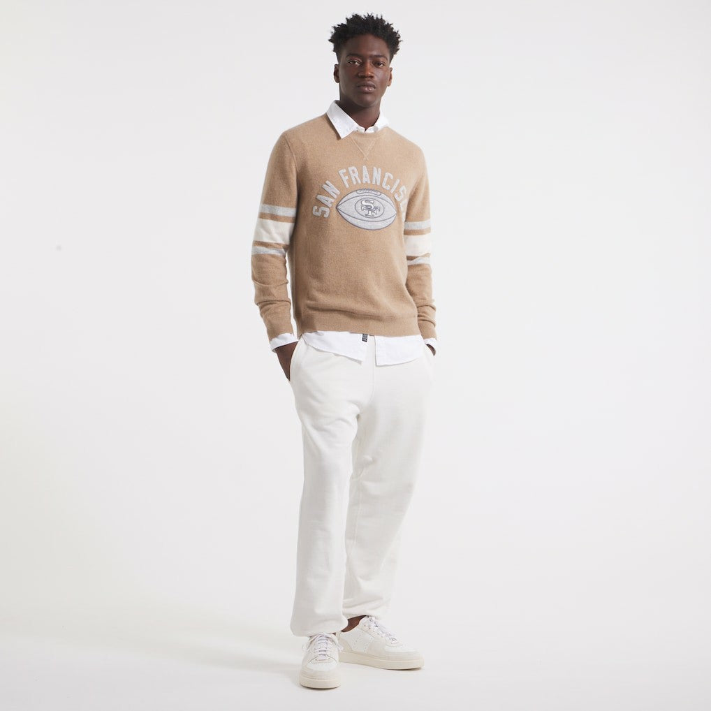 San Francisco 49ers x Todd Snyder Cashmere Crew Sweater Oatmeal - NFL