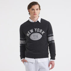 New York Giants x Todd Snyder Cashmere Crew Sweatshirt Heather Charcoal - NFL