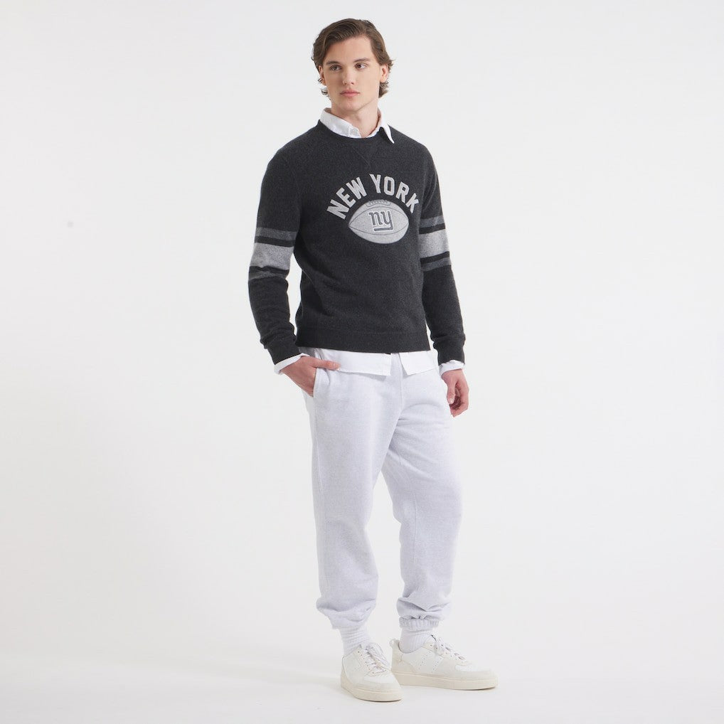 New York Giants x Todd Snyder Cashmere Crew Sweatshirt Heather Charcoal - NFL
