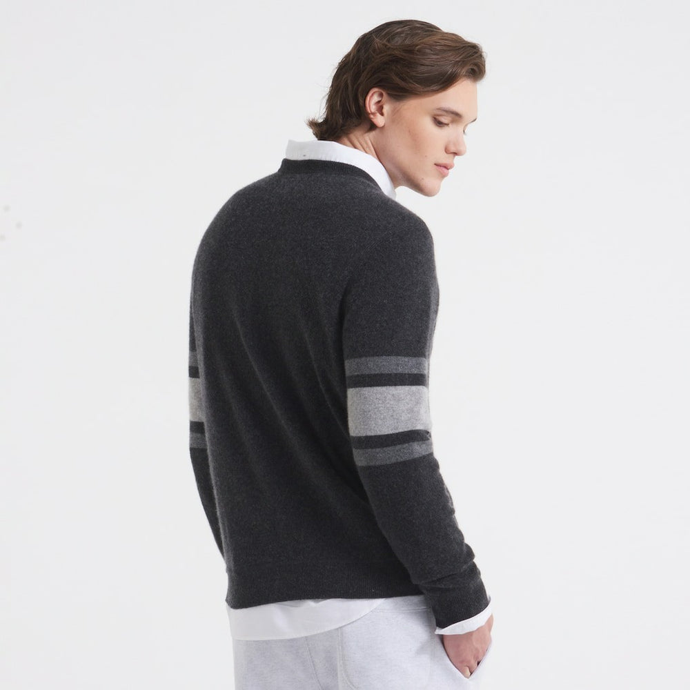 New York Giants x Todd Snyder Cashmere Crew Sweatshirt Heather Charcoal - NFL