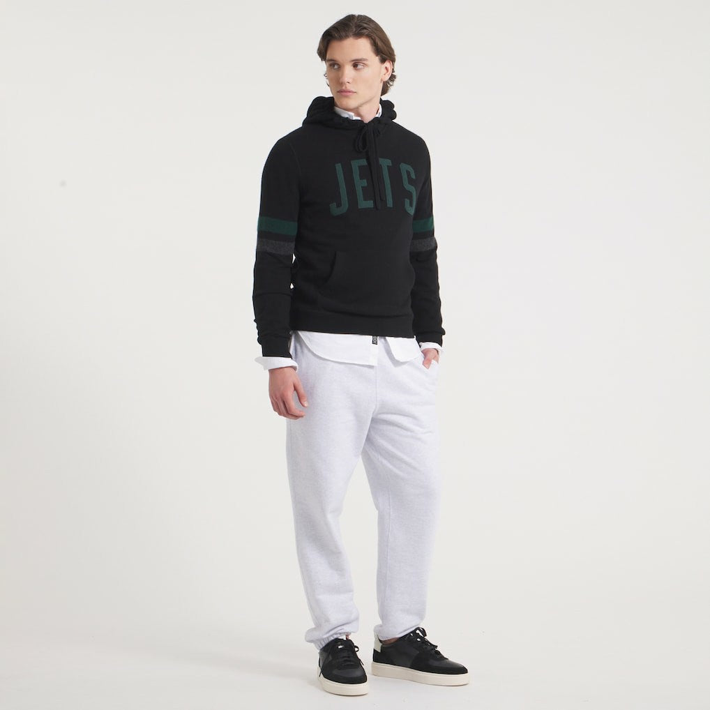 New York Jets x Todd Snyder Cashmere Hoodie Sweater Heather Black - NFL