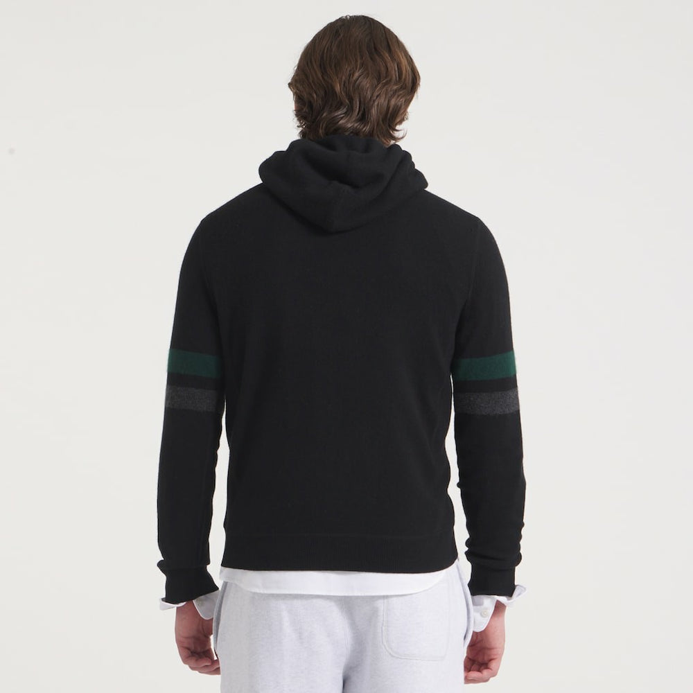 New York Jets x Todd Snyder Cashmere Hoodie Sweater Heather Black - NFL