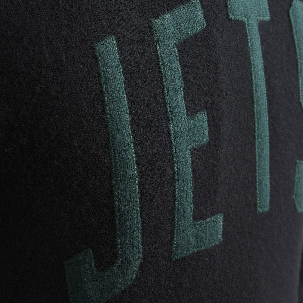 New York Jets x Todd Snyder Cashmere Hoodie Sweater Heather Black - NFL